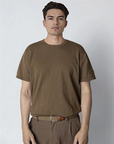 Clean Cut Copenhagen - Thomas Knitted T-shirt - Shitake 